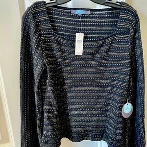 Anthropologie Eva Franco BlackGold top